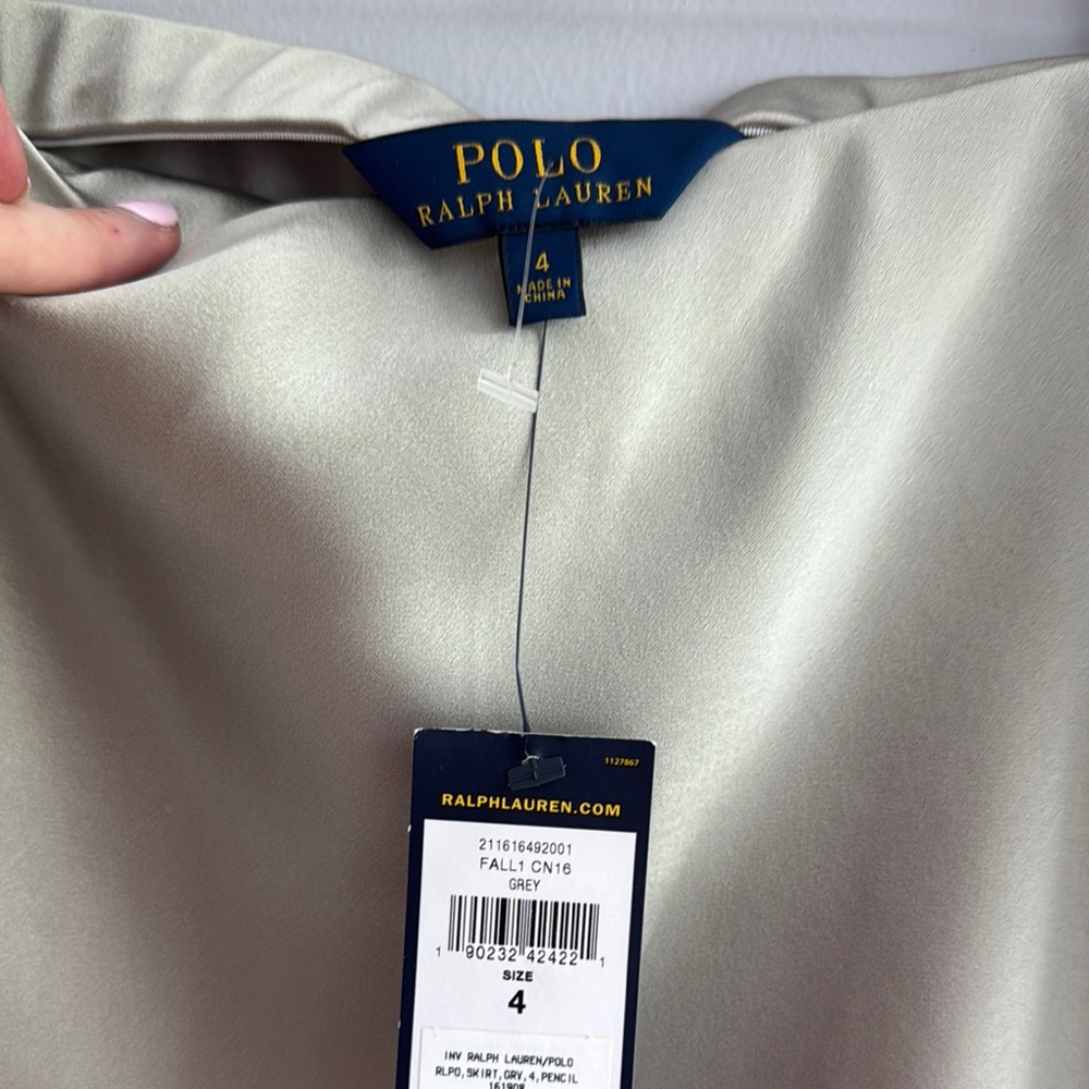Ralph Lauren gold green silver Midi Slip Skirt for Work